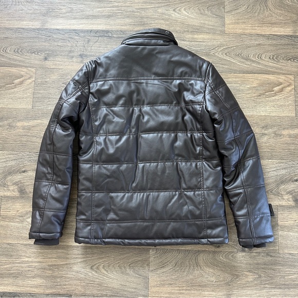 Emporio & Co Made in Italy Faux Leather Jacket Sz L - Picture 2 of 6